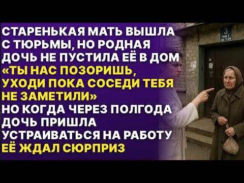 Видео: Старенькая мать вышла с тюрьмы, но дочь не пустила её в дом