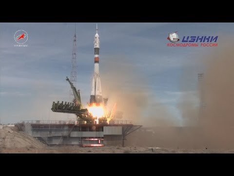 Видео: Пуск РКН "Союз-ФГ" с ТПК "Союз МС-04"