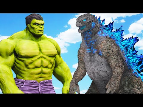 Видео: Годзилла против Халка - эпическая битва
