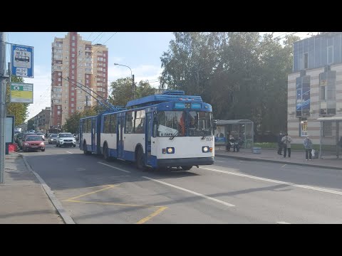 Видео: Троллейбус, маршрут №48 в парк ЗиУ-683БМ1 б.1104 + слёт штанг (21.09.2020) Санкт-Петербург