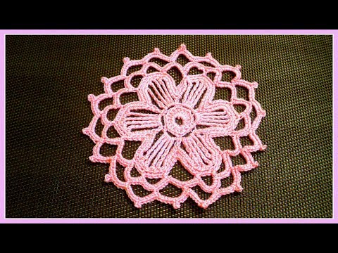 Видео: УЗОР ЦВЕТОЧЕК КРЮЧКОМ для платья, кофты, туники. УРОК ВЯЗАНИЯ.