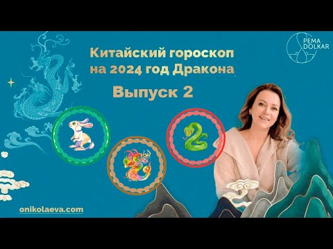 Видео: Китайский гороскоп по году рождения на 2024 год Деревянного Дракона. Выпуск 2: Кролик, Дракон, Змея