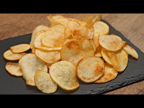 Видео: 1 ингредиент - Хрустящие картофельные чипсы, которые понравятся всем! Картофельные закуски