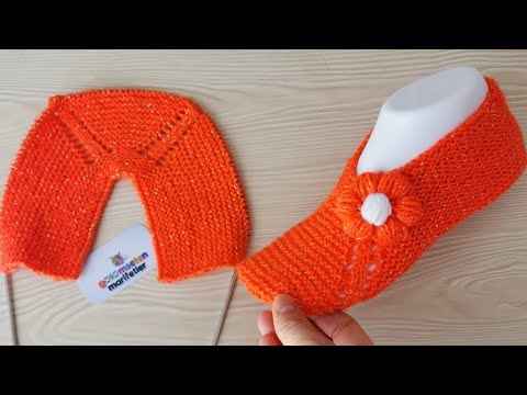 Видео: Вязание женских очень легких пинеток носков