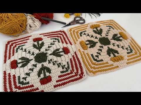 Видео: 🌼 Мастер-класс по вязанию квадратного цветка крючком — простой и интересный дизайн!