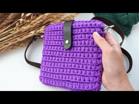 Видео: ✔ВЫПРОСИЛА ПОДРУГА, пришлось вязать себе другую💜 Модная Сумка плотным узором