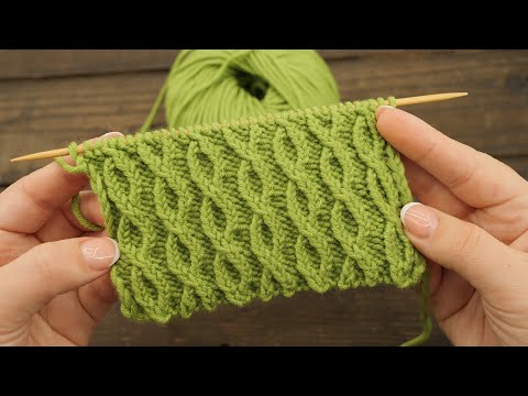 Видео: Волшебная восьмерка – узор спицами  8o8  Magic figure eight - knitting pattern