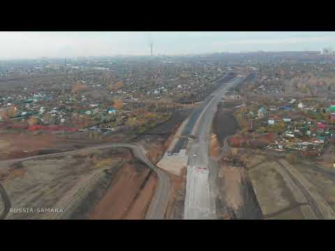 Видео: Пролёт от Петра Дубрава до Ракитовского шоссе - автомагистраль Центральная /  город Самара / Russia