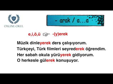 Видео: Уровень В1. Конструкция "-arak /-erek, -a...-a"'.