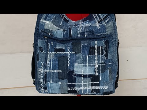 Видео: Джинсовая сумка-трансформер в стиле боро #denimbags #diy