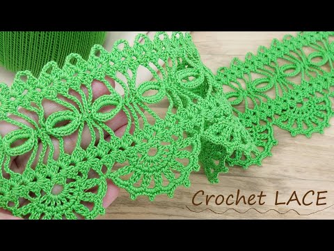 Видео: Очень КРАСИВОЕ ленточное КРУЖЕВО вязание крючком МК 💎 Beautiful and very easy to crochet LACE