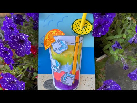 Видео: Літня аплікація коктейль. Майстер-клас.