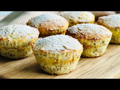 Видео: Только творог, лимон и чиа для этих маффинов с низким содержанием калорий! Без белой муки и сахара