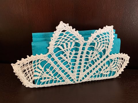 Видео: Салфетница крючком