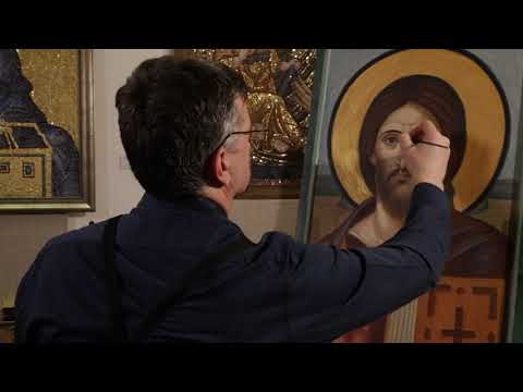 Видео: Мастер-класс "Техника энкаустической иконы". Часть 5