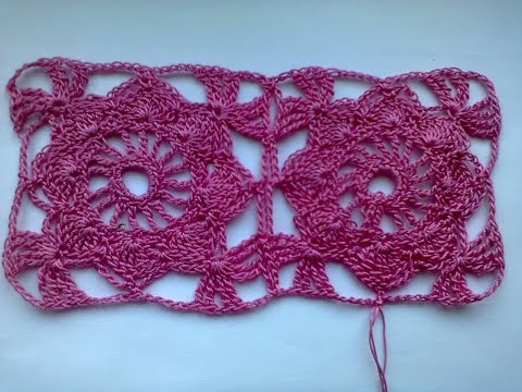 Видео: Красивый квадратный мотив 1.  Beautiful square motif 1.