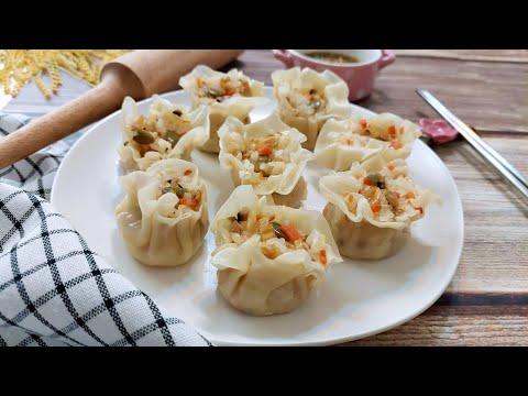 Видео: Вегетарианские домашние посуда, чтобы сделать Cantonese Siu Mai│van Recipe