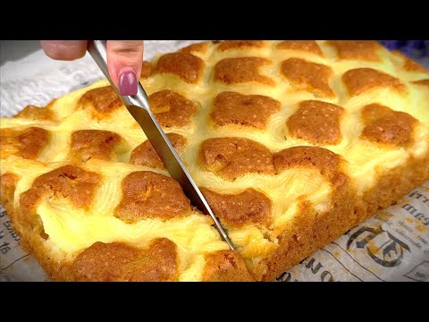 Видео: Осенний яблочный пирог с заварным кремом – готов всего за 10 минут! 🍎