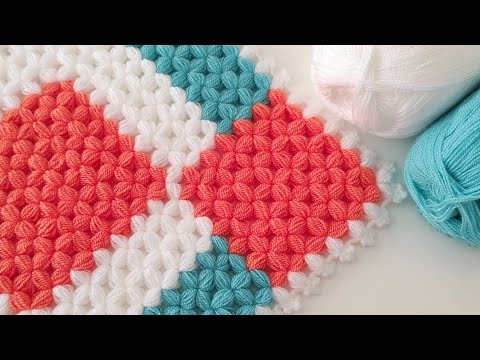 Видео: НЕВЕРОЯТНО красивый геометрический узор крючком - простая квадратная салфетка крючком, схемы мочалок