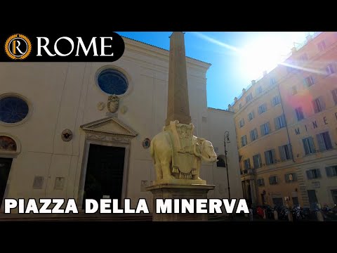 Видео: Рим Италия ➧ Пьяцца делла Минерва ➧ Экскурсия с гидом [4K Ultra HD]