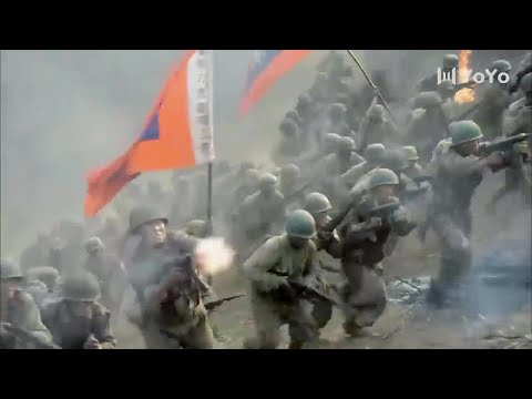 Видео: Японская армия вела непрерывный огонь, и китайские солдаты по-прежнему храбро атаковали среди огня.