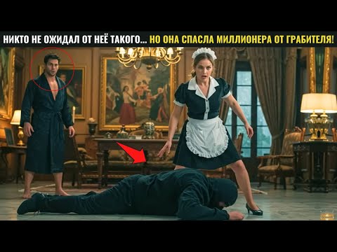 Видео: Охранники БЕГУТ от грабителя... Но новая сотрудница ВАЛИТ его приёмом из боевых искусств!