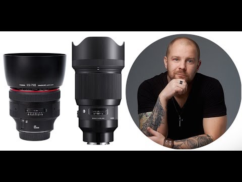 Видео: Canon  85mm F1.2L II или  Sigma 85mm F1.4 Art сравнение тест что выбрать?