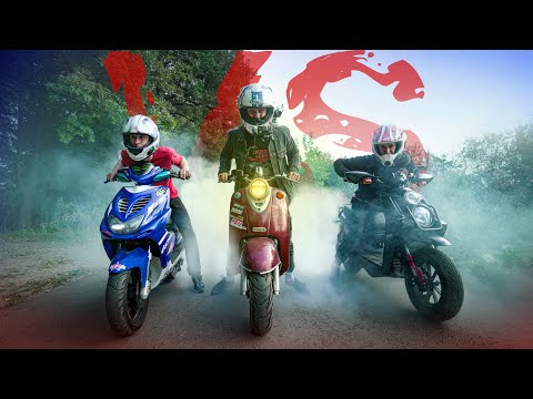 Видео: Тест-драйв Элетроскутера HIPER Engine BS270 против бензиновых Рокса и Вино / hiper engine