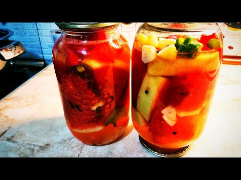 Видео: 🍉Маринованные арбузы🍉с перцем🌶️на зиму.