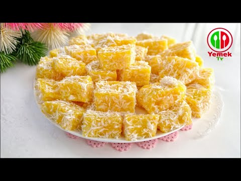 Видео: Рахат-лукум». Его рецепт — чрезвычайно известное турецкое блюдо. Всего из 3 ингредиентов.