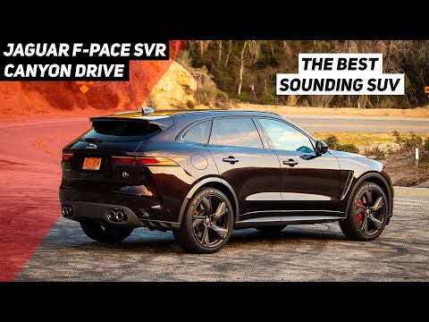 Видео: Jaguar F-PACE SVR 2022 года, вид с извилистой дороги — сумасшедший звук выхлопа!