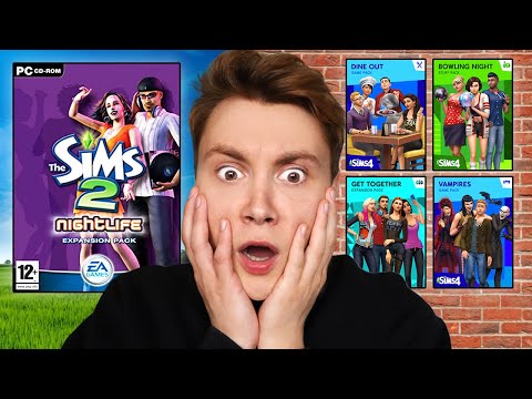 Видео: Сравнение наборов Sims 2 и Sims 4 (разница ОГРОМНАЯ)