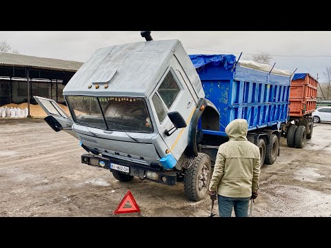 Видео: КамАЗ розпадається на ходу❗️Чуть не вивалив ворота елеватора⁉️Жнива, кукурудза.Все буде 🇺🇦