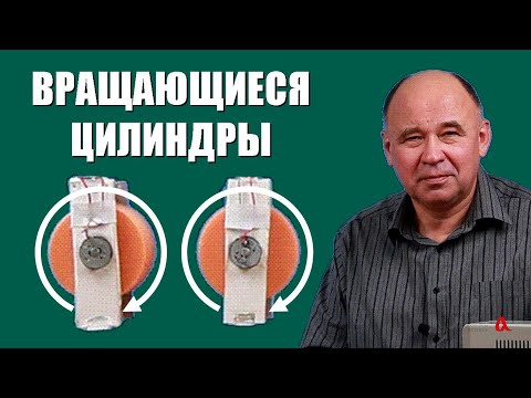 Видео: Вращающиеся цилиндры