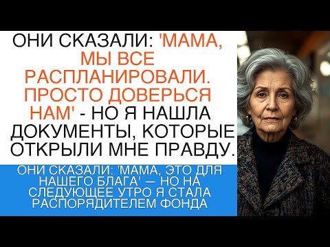 Видео: 'МАМА, ЭТО ДЛЯ НАШЕГО БЛАГА' — НО НА СЛЕДУЮЩЕЕ УТРО Я СТАЛА РАСПОРЯДИТЕЛЕМ ФОНДА