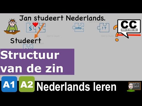 Видео: A1 G05 - subject - verbum & structuur  van zin NT2 структура преложений, вопросительные предложения