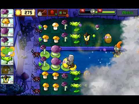 Видео: Pvz зона зомбики в тумане уровень 7 зомбики лезут со всех щелей 