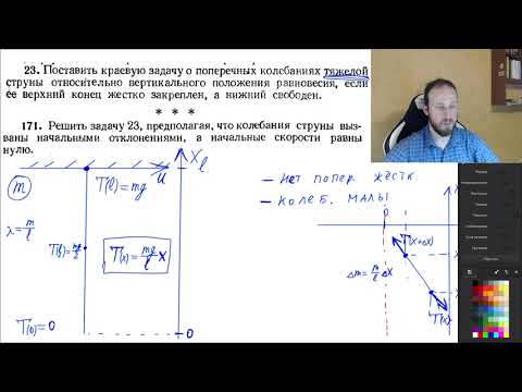 Видео: Колебания вертикально висящей тяжелой струны