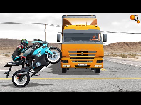 Видео: НАВСТРЕЧУ К СМЕРТИ! ДРУЗЬЯ НА МОТОЦИКЛАХ НА ТРАССЕ | BeamNG.drive