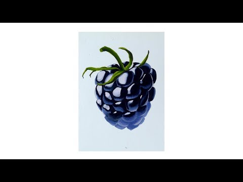 Видео: Экспресс-урок по скетчингу маркерами «Ежевика» | Как нарисовать ягоду ежевику поэтапно