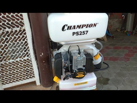 Видео: Бензиновый опрыскиватель Чемпион, Как отрегулировать обороты холостого хода если не регулируются.
