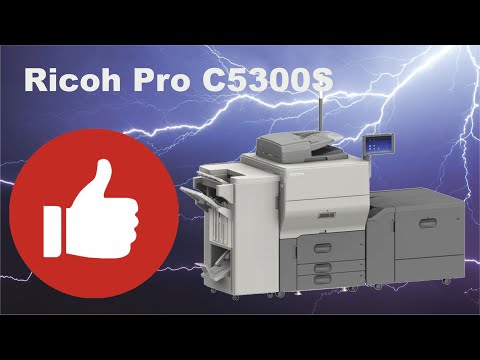 Видео: Профессиональный  обзор ЦПМ Ricoh Pro C5300S в сравнении с принтерами прошлого поколения.