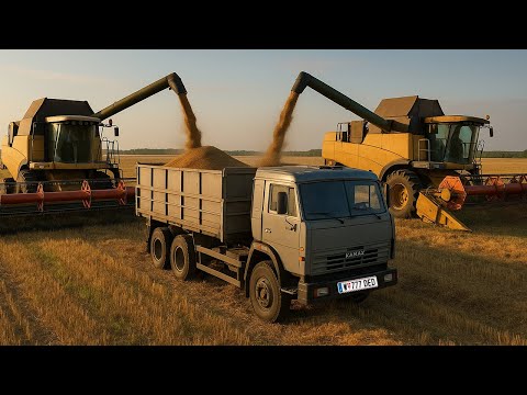 Видео: 🚜 Трактор нам в помощь! РАЗГАР УБОРКИ 🌾 УРОЖАЯ... Жатва 2025... Камаз дальнобой