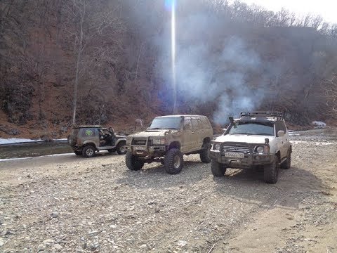 Видео: Prado, Pajero, Bighorn (Золотая долина, р. Кривая)