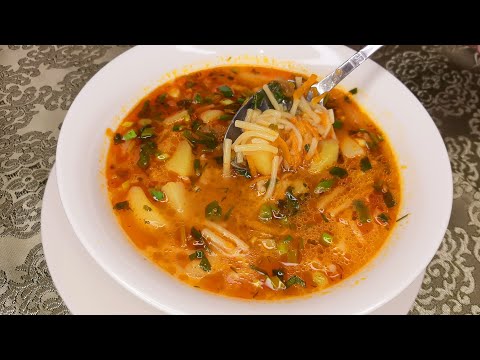 Видео: "Суп с Вермишелью" - без мяса !! Готовится быстро ! Вкусно 😋😋