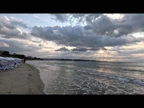 Видео: Утренняя прогулка по берегу Чёрного моря с.Равда, Болгария /Ravda, Bulgaria