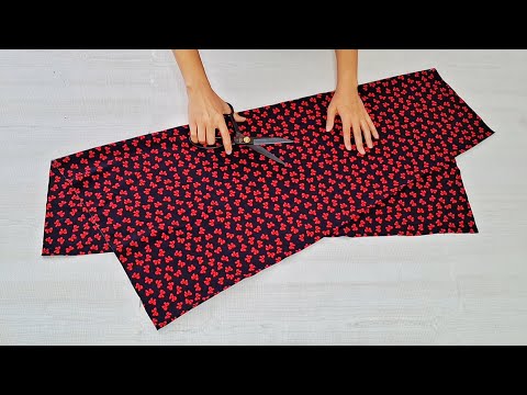 Видео: 👗 Всего 1 метр ткани 💕 Очень просто, раскроить за 5 минут и сшить платье всего за 10 минут