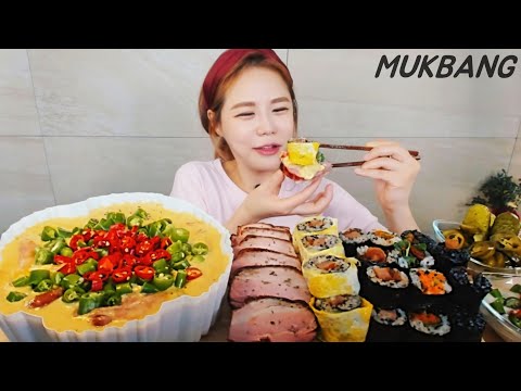 Видео: Субтитры) Spicy peppers. Cream Tteokbokki. Bacon. Squid ink rice roll. REAL SOUND. ASMR. MUKBANG