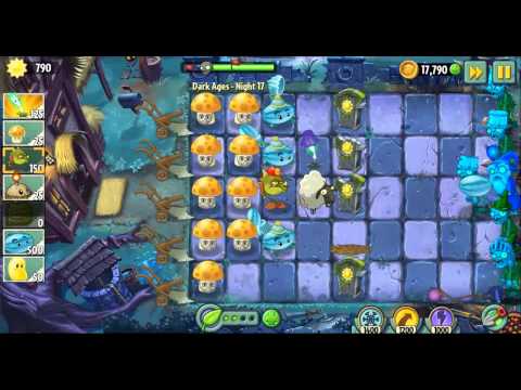 Видео: Растения против зомби 2 : прохождение Dark Ages Миссия 17 + Piñata