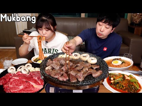 Видео: Mukbang | Жареная говядина с лапшой YEOLMU Kimchi. (Рецепт кимчи с участием YEOLMU)